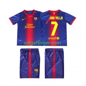 FC Barcelona DAUID VILLA 7 2012 2013 Fodboldtrøjer Børn Retro Hjemmebanesæt Kort ærmer